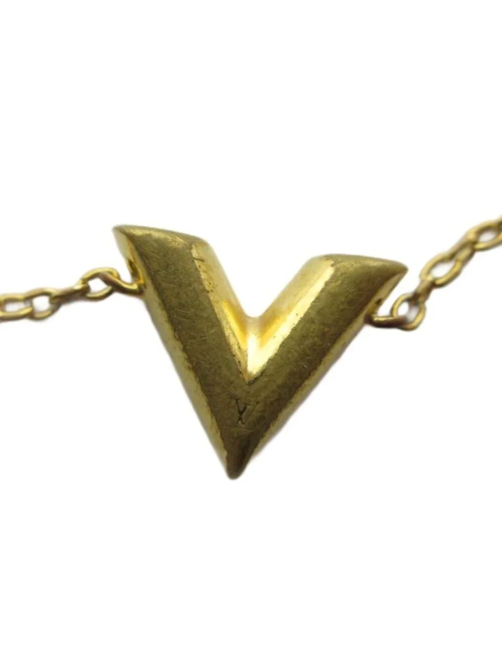 Louis Vuitton Bracelet Bangle Logo Gold